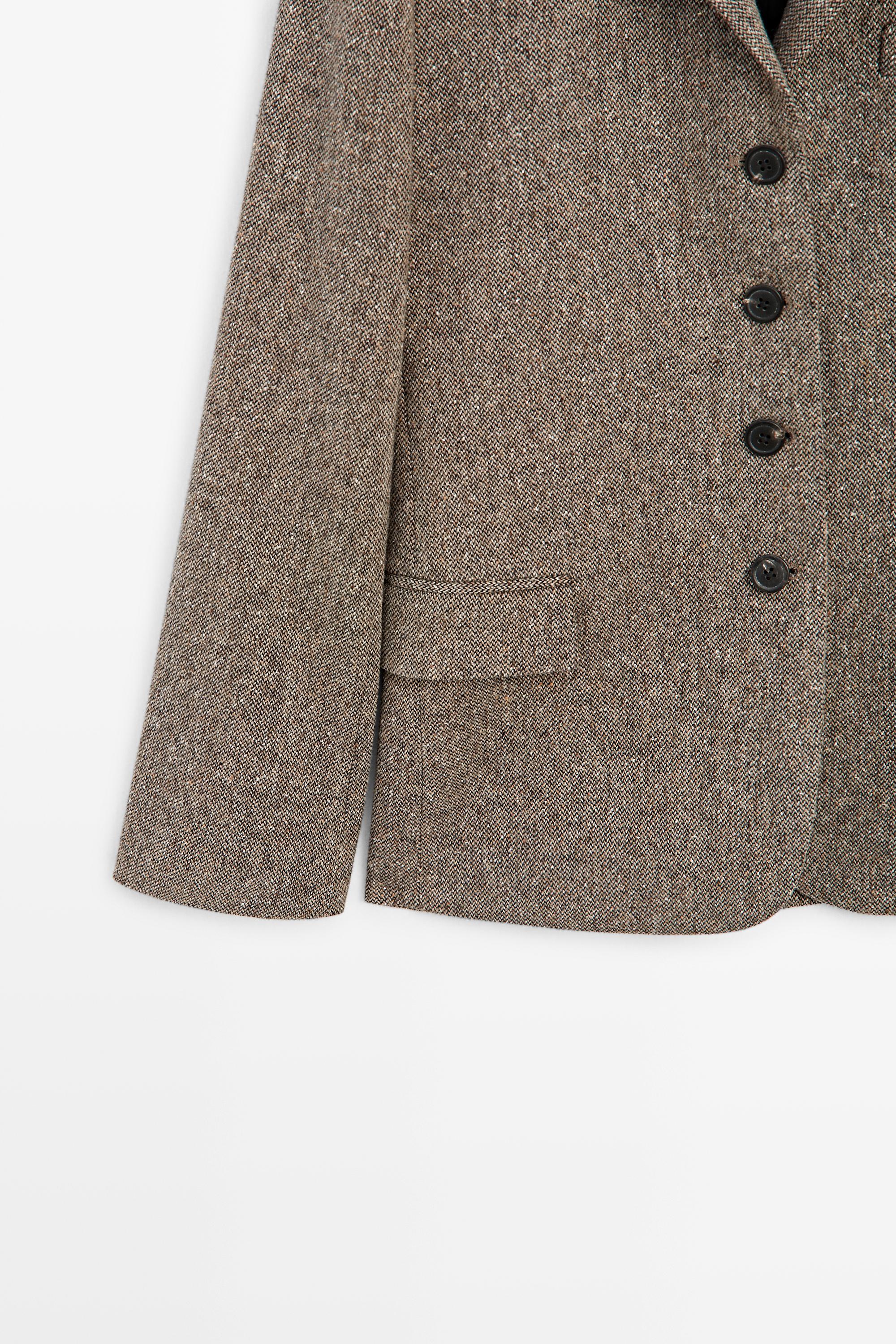 Veste courte en laine mélangée